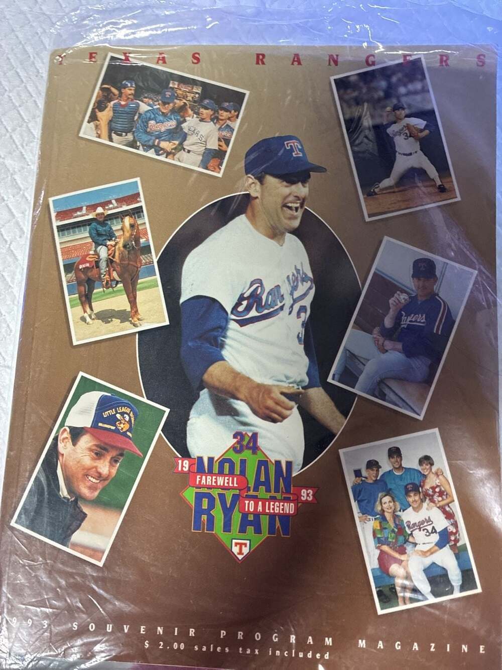 1993 Texas Rangers Nolan Ryan Farewell To A Legend Souvenir Program Magazine